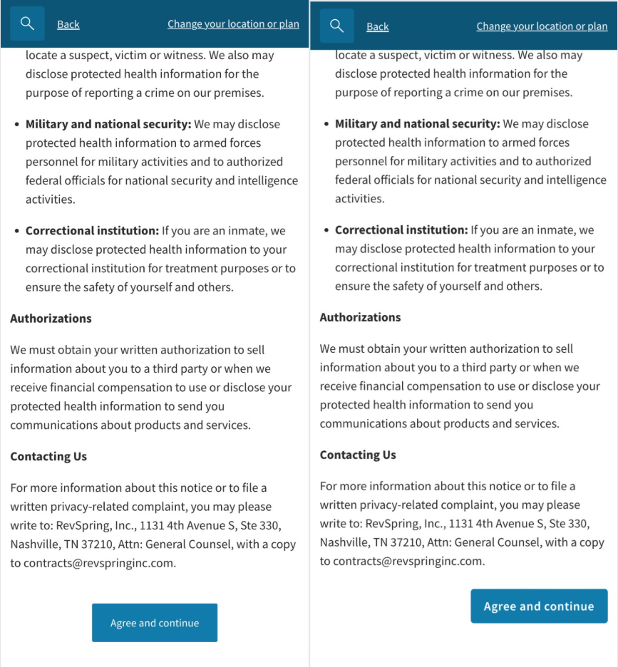 Mobile Bottom of Page- Before and New